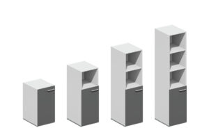 Haken-Librero-Sencillo-con-Puerta-de-2-Niveles-Muebles-de-oficina