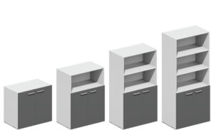 Haken-Librero-con-Puerta-de-2-Niveles-Muebles-de-oficina